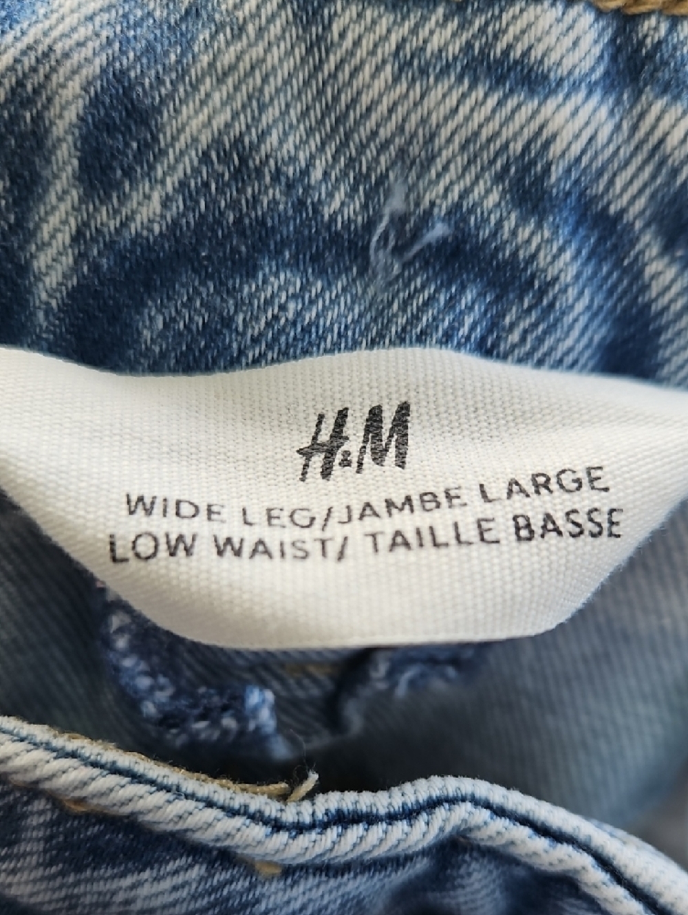 H&M Light Blue Wide-Leg Jeans with Ribbon Accents Girl 10 - Picture 5 of 6